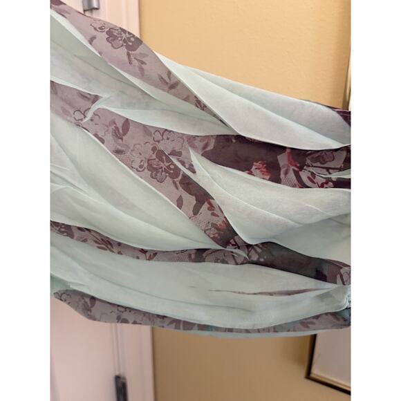 Vintage Jodi California Women’s Size XXL Sheer Green Floral Long Sleeve Blouse - Picture 3 of 5